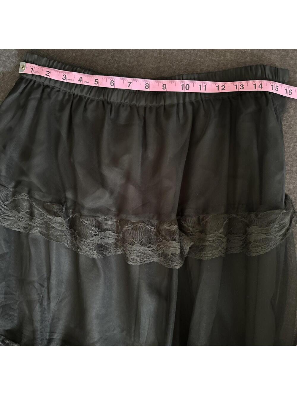NWT Us Together Maxi Lace Tiered Skirt W/Shorts (underneath), XL, Black - Picture 7 of 9